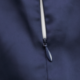 Satin Midi Dress for Women – Draped Collar Evening Elegance