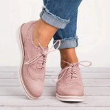 Women’s Suede Lace-Up Flat Shoes