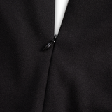 Chic Black Dress with Mandarin Neckline