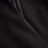 Chic Black Dress with Mandarin Neckline