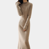 Women’s Slim Fit Knitted Wool Dress – Winter Elegance