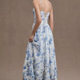 Elegant Flowy Midi Dress – Draped Neckline & Lightweight Fabric