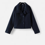 Chic High Neck Short Coat for Women