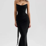 Formal Dress with Choker Neck Detail