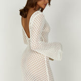 Long Sleeve Maxi Beach Cover Up