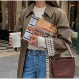 Women’s Khaki Green Long Trench Coat with Grid Lining