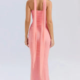 Formal Dress with Choker Neck Detail
