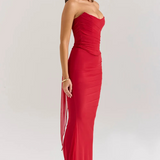 Formal Dress with Choker Neck Detail