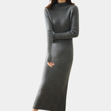 Women’s Slim Fit Knitted Wool Dress – Winter Elegance
