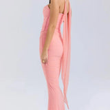 Formal Dress with Choker Neck Detail