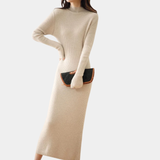 Women’s Slim Fit Knitted Wool Dress – Winter Elegance