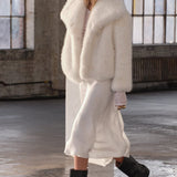 Luxe Faux Fur Coat | Women's Plush Oversized Winter Jacket
