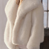 Luxe Faux Fur Coat | Women's Plush Oversized Winter Jacket