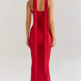 Formal Dress with Choker Neck Detail