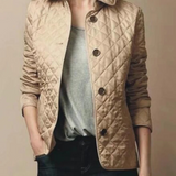 Women’s Casual Quilted Jacket with Relaxed Fit and Collar Detail