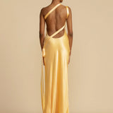 Women's Asymmetrical Shoulder Bodycon Party Dress
