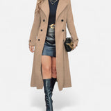 Women’s Long Double-Breasted Wool Coat