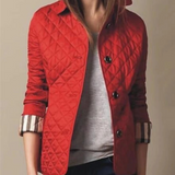 Women’s Casual Quilted Jacket with Relaxed Fit and Collar Detail