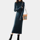 Women’s Slim Fit Knitted Wool Dress – Winter Elegance
