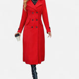 Women’s Long Double-Breasted Wool Coat