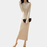 Women’s Slim Fit Knitted Wool Dress – Winter Elegance