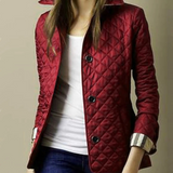 Women’s Casual Quilted Jacket with Relaxed Fit and Collar Detail