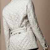 Women’s Casual Quilted Jacket with Relaxed Fit and Collar Detail