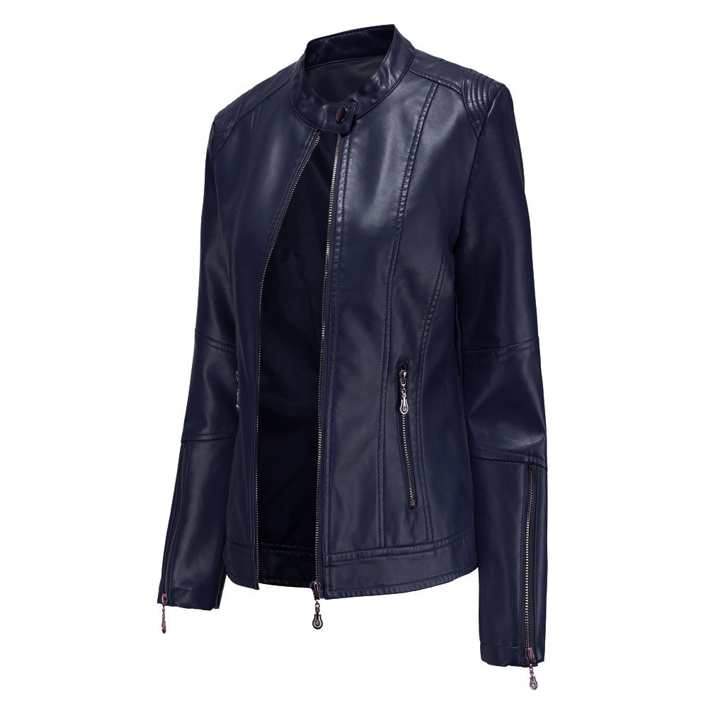 Fashion women's leather PU jacket