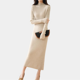 Women’s Slim Fit Knitted Wool Dress – Winter Elegance