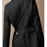 Women’s Casual Quilted Jacket with Relaxed Fit and Collar Detail