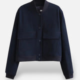 Women’s Spring Vintage Bomber Jacket Zip Front Lightweight