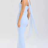 Formal Dress with Choker Neck Detail