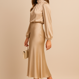 High Waist Midi Dress – Wedding Guest