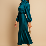 High Waist Midi Dress – Wedding Guest