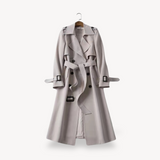 Elegant Classic Trench Coat for Women | Belted Longline Waterproof