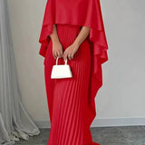 Batwing Sleeve Maxi Gown – Elegant Dress for Evening & Weddings