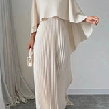 Batwing Sleeve Maxi Gown – Elegant Dress for Evening & Weddings