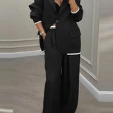Women’s Tailored Two‑Piece Set – Blazer & Wide‑Leg Trousers