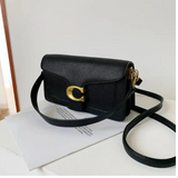 Structured Shoulder Bag with Gold Hardware