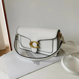 Structured Shoulder Bag with Gold Hardware
