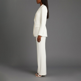 Chic Women's Suit Set – Tailored Long Blazer & Trousers for Formal Occasions