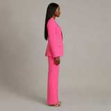 Chic Women's Suit Set – Tailored Long Blazer & Trousers for Formal Occasions