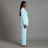 Chic Women's Suit Set – Tailored Long Blazer & Trousers for Formal Occasions