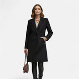 Chic Long Winter Coat for Women – Lapel Collar, Soft Material