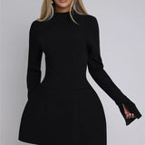 Women’s Slim Fit Mini Dress – Long Sleeve Party Style