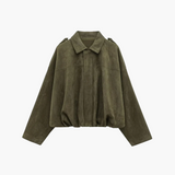 Elegant Suede Bomber Jacket | Women's Casual Chic Outerwear