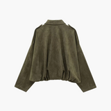 Elegant Suede Bomber Jacket | Women's Casual Chic Outerwear