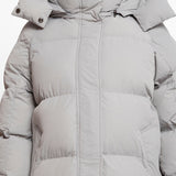 Women’s Cosy Long Grey Coat with Fleece Pocket Lining