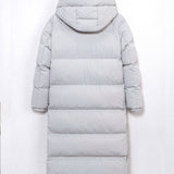 Women’s Cosy Long Grey Coat with Fleece Pocket Lining