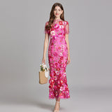 Sleeveless Floral Maxi Dress for Women – Elegant Evening Wear